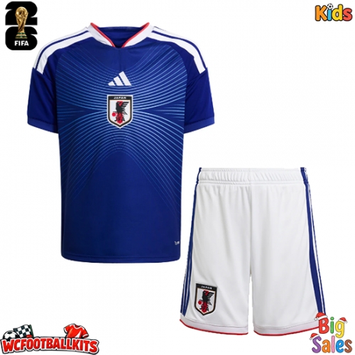 Japan Replica Home Stadium Kit for Kids World Cup 2026 Short Sleeve (+ pants)